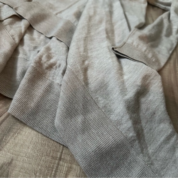 All Saints cream beige wool shoulder zip cardigan - Picture 2 of 5